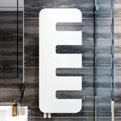 Carisa Rex Offset Single Panel Steel Designer Heated Towel Rail