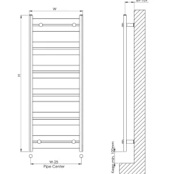 Carisa Soleil Aluminium Heated Towel Rail