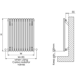 Carisa Sophia Horizontal Aluminium Radiator