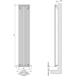 Carisa Sophia Vertical Aluminium Radiator