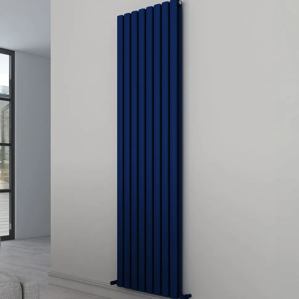 Carisa Tallis Oval Double Panel Vertical Aluminium Radiator