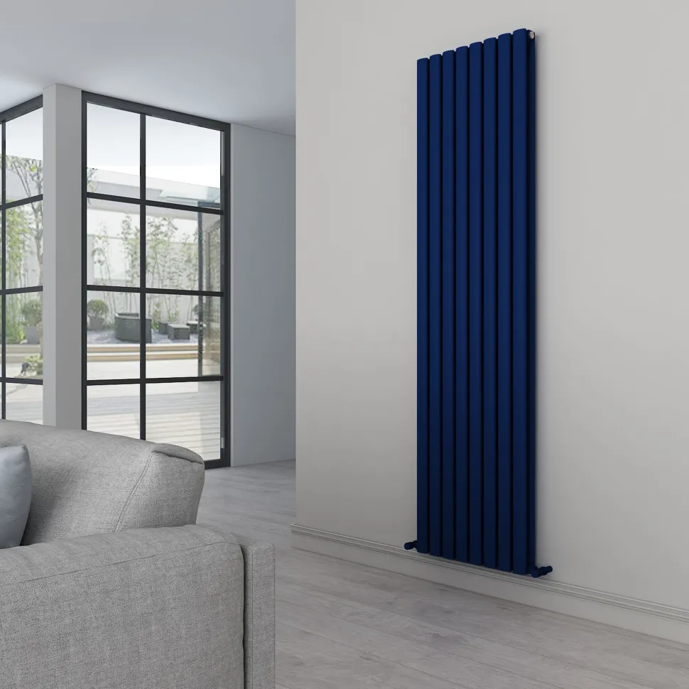 Carisa Tallis Oval Double Panel Vertical Aluminium Radiator