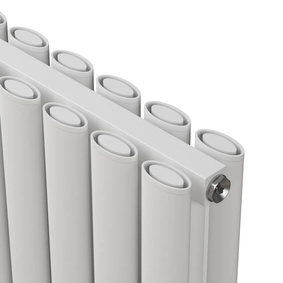 Carisa Tallis Oval Double Panel Vertical Aluminium Radiator