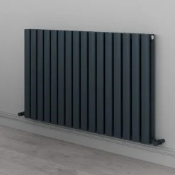Carisa Tallis Oval Double Panel Horizontal Aluminium Radiator