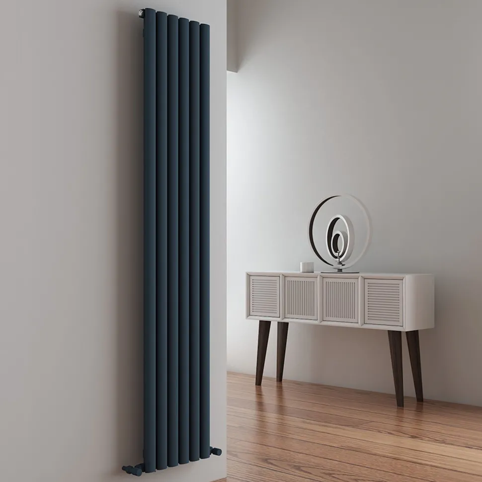 Carisa Tallis Oval Single Panel Vertical Aluminium Radiator