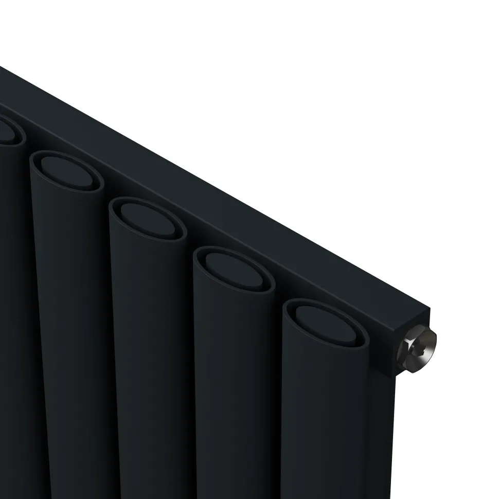 Carisa Tallis Oval Single Panel Vertical Aluminium Radiator