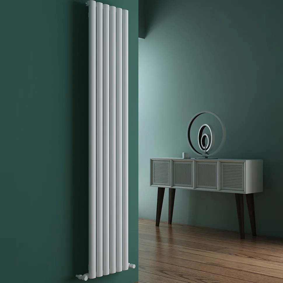 Carisa Tallis Oval Single Panel Vertical Aluminium Radiator