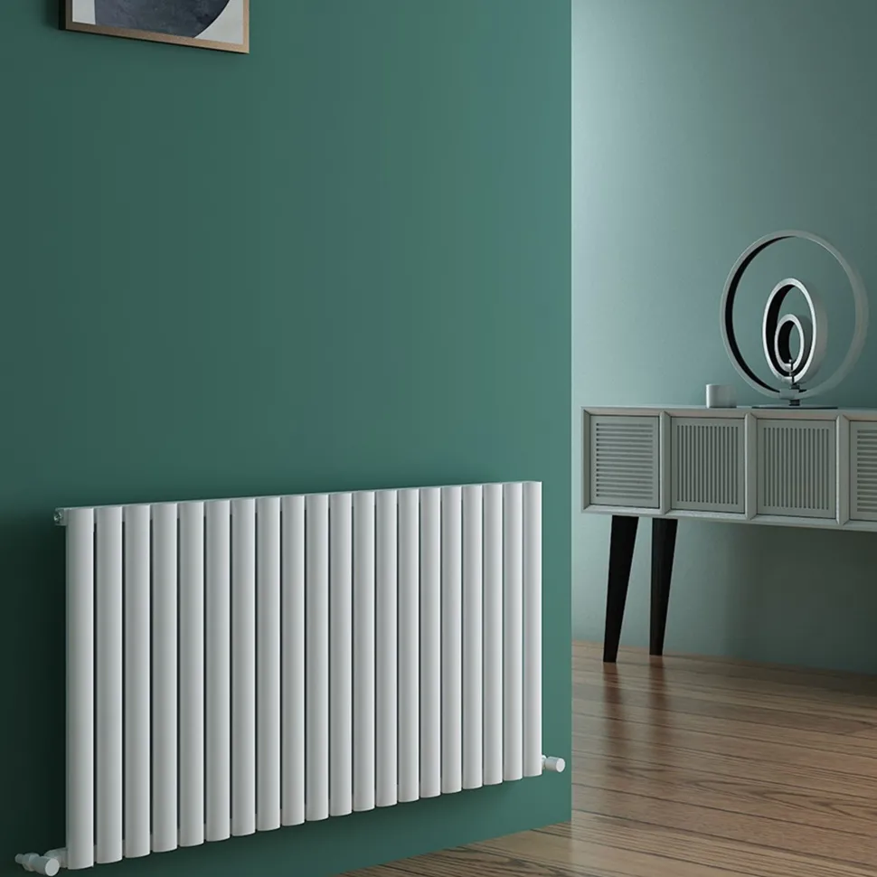 Carisa Tallis Oval Single Panel Horizontal Aluminium Radiator