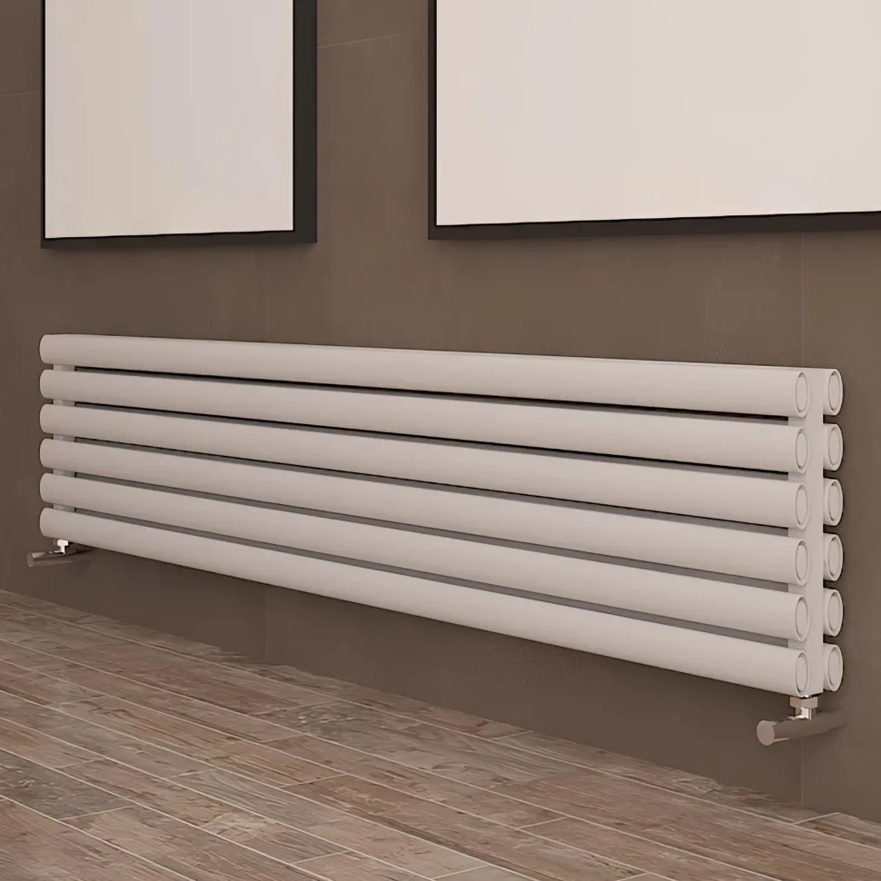 Carisa Tallis XL Oval Double Panel Horizontal Aluminium Radiator