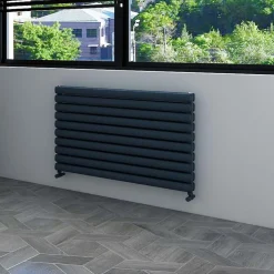 Carisa Tallis XL Oval Double Panel Horizontal Aluminium Radiator