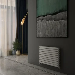 Carisa Tallis XL Oval Double Panel Horizontal Aluminium Radiator