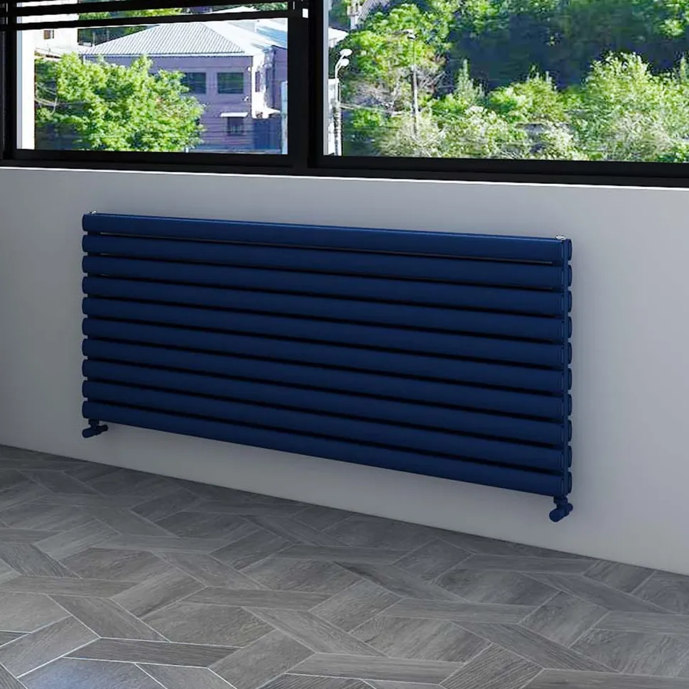 Carisa Tallis XL Oval Double Panel Horizontal Aluminium Radiator