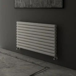 Carisa Tallis XL Oval Double Panel Horizontal Aluminium Radiator