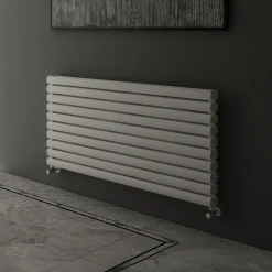 Carisa Tallis XL Oval Double Panel Horizontal Aluminium Radiator