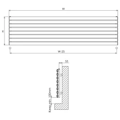 Carisa Tallis XL Oval Single Panel Horizontal Aluminium Radiator