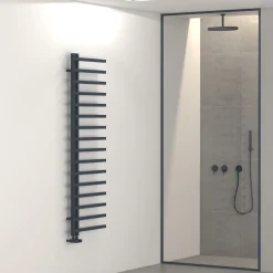 Carisa Terra L Offset Aluminium Heated Towel Rail