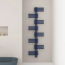 Carisa Unico Offset Aluminium Designer Heated Towel Rail