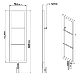Carisa Vero Stainless Steel Designer Electric Heated Towel Rail