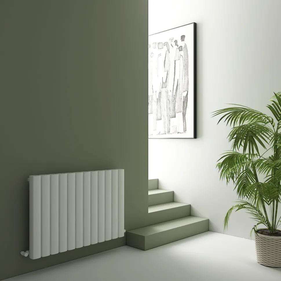 Carisa Vesta Oval Single Panel Horizontal Aluminium Radiator