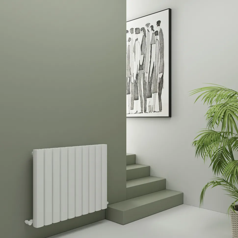 Carisa Vesta Oval Single Panel Horizontal Aluminium Radiator