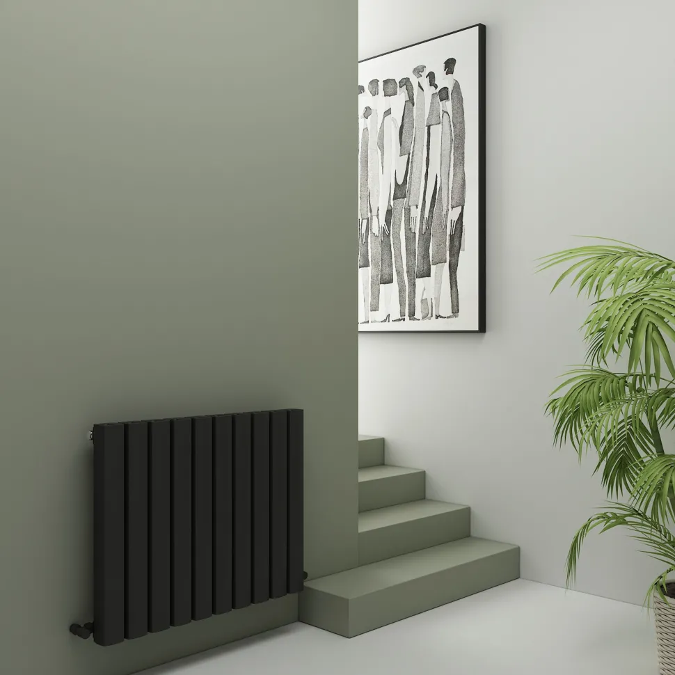 Carisa Vesta Oval Single Panel Horizontal Aluminium Radiator