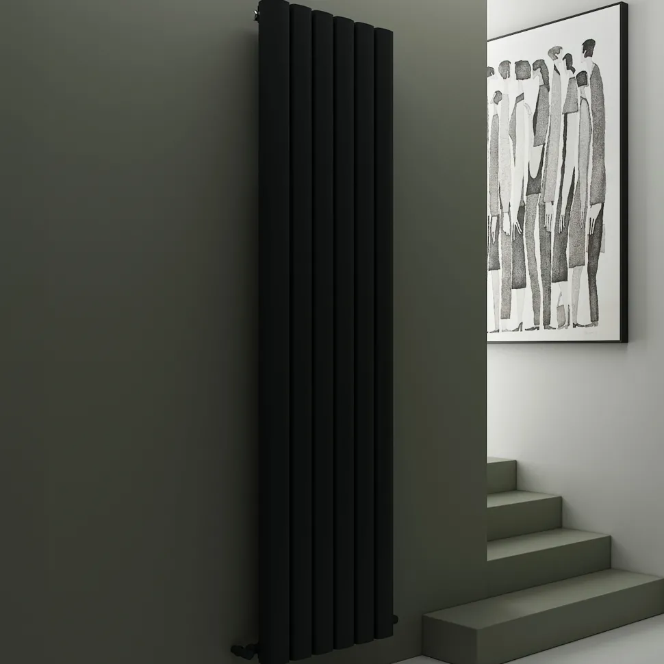Carisa Vesta Oval Single Panel Vertical Aluminium Radiator