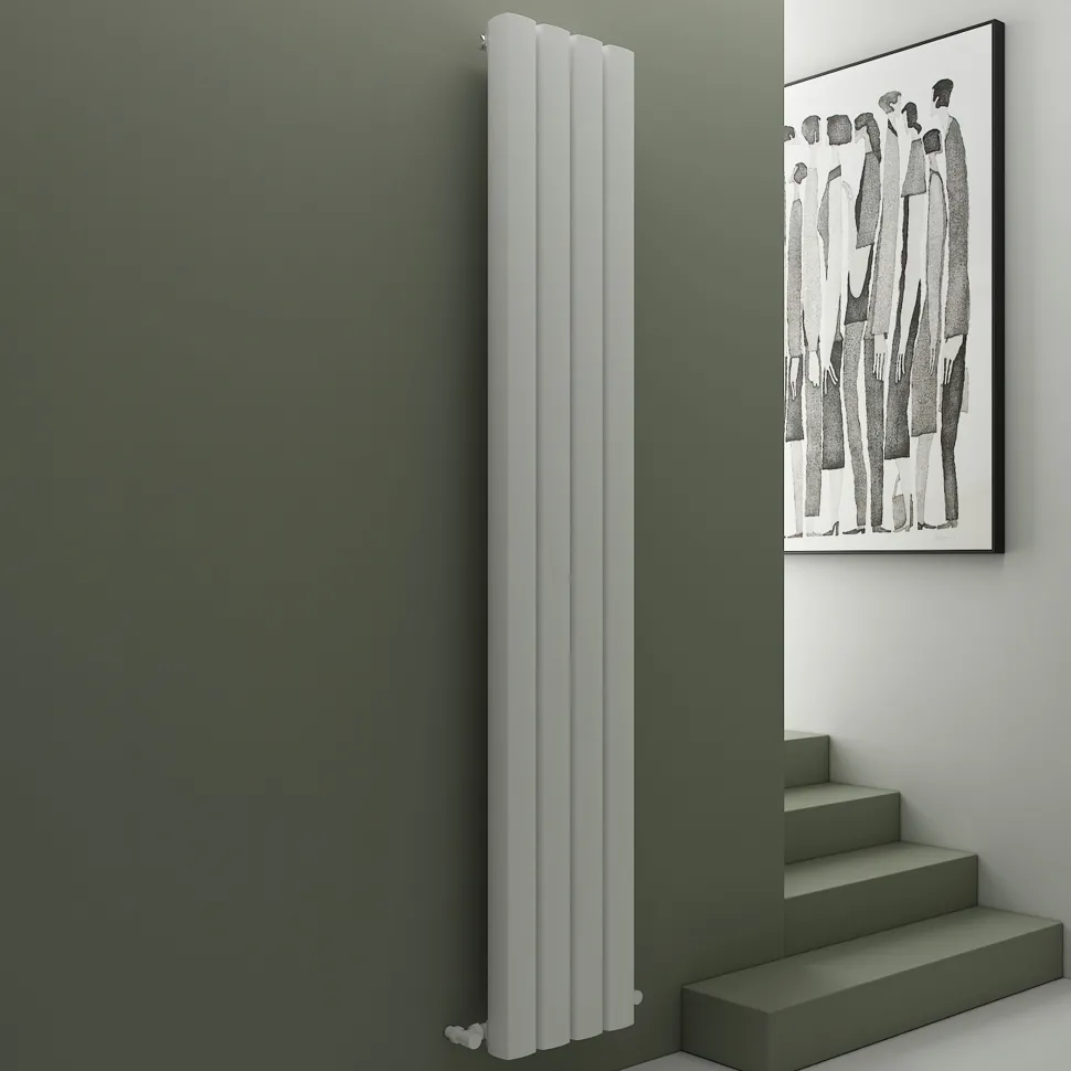 Carisa Vesta Oval Single Panel Vertical Aluminium Radiator