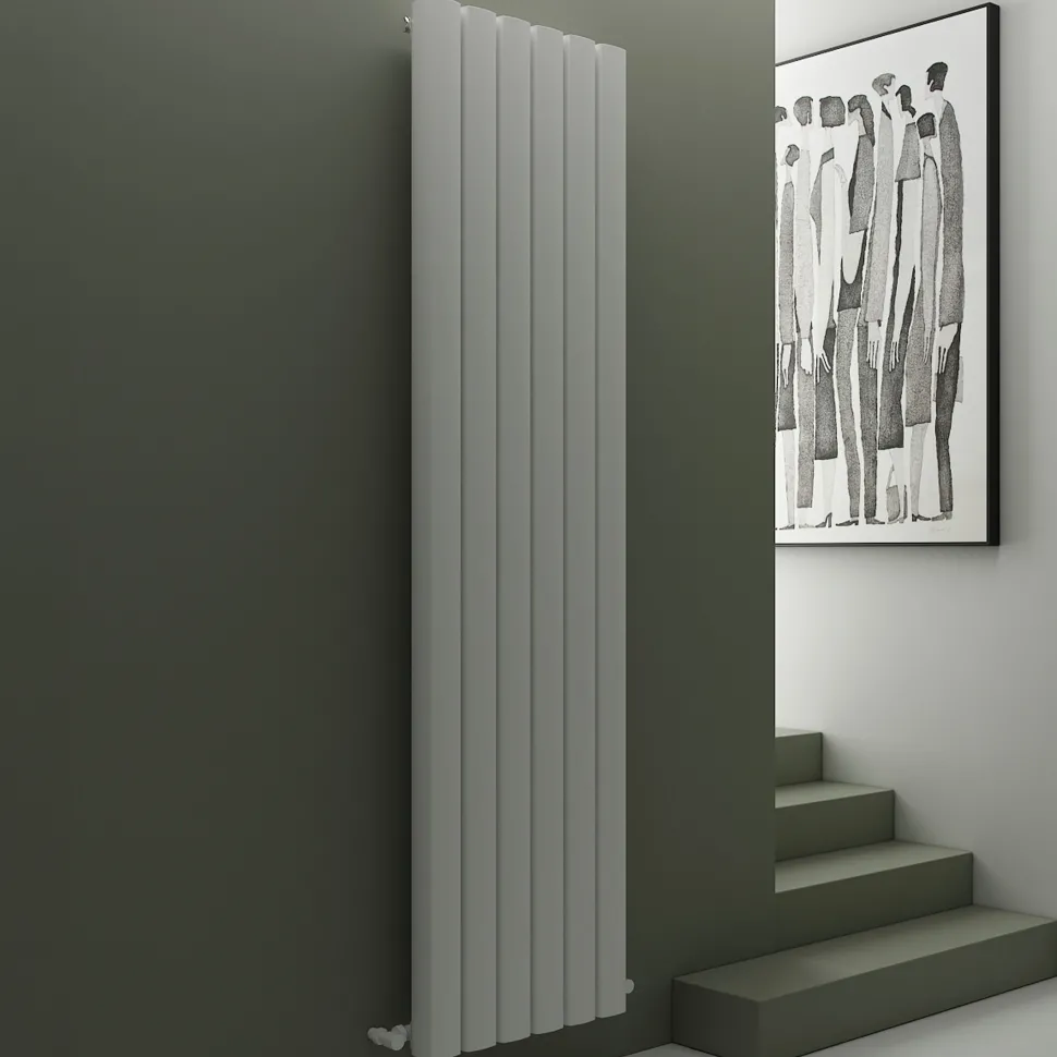 Carisa Vesta Oval Single Panel Vertical Aluminium Radiator