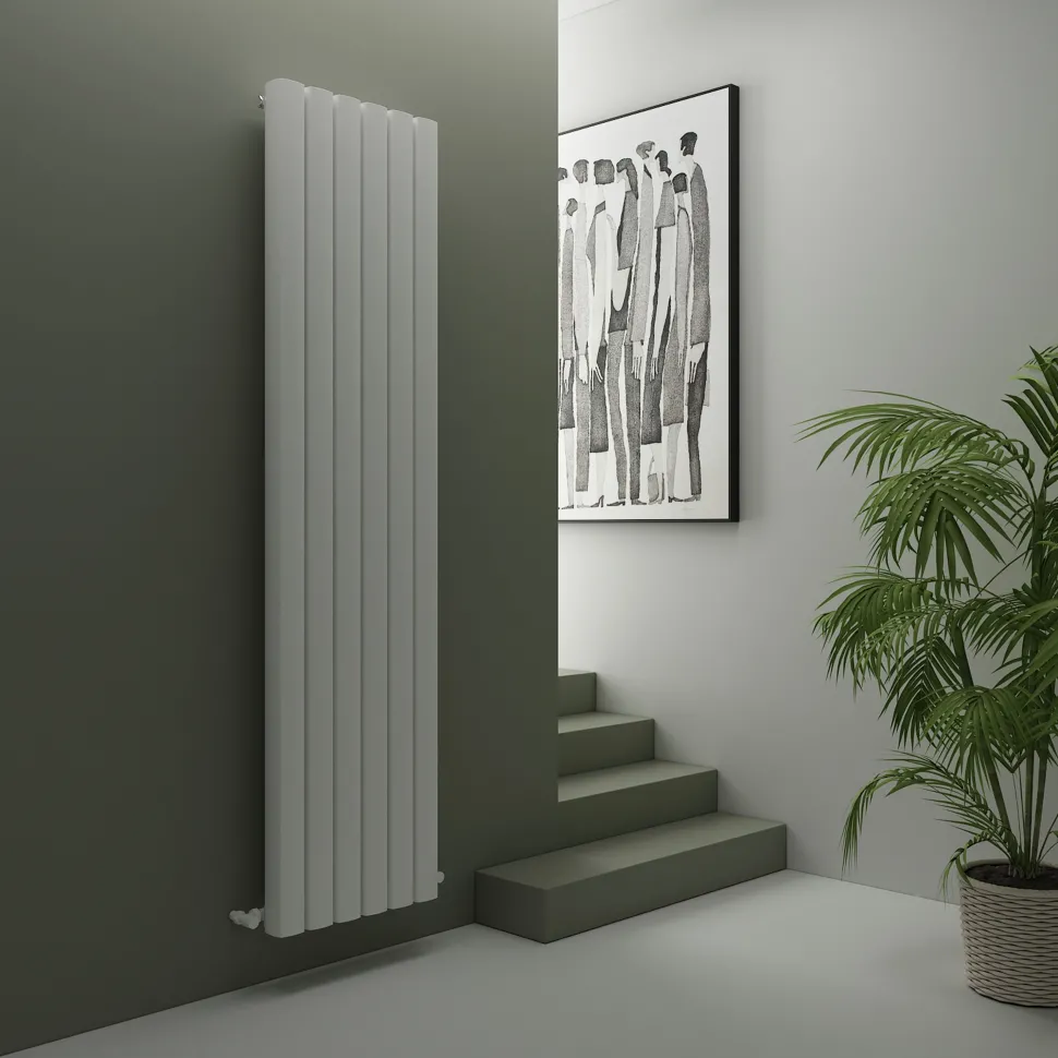Carisa Vesta Oval Single Panel Vertical Aluminium Radiator