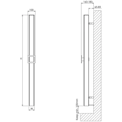 Carisa Vesta Single Electric Towel Bar