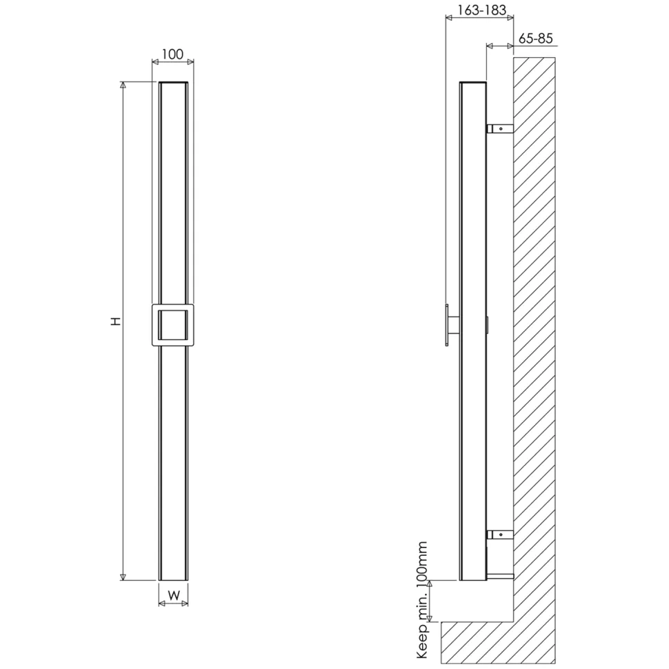 Carisa Vesta Single Electric Towel Bar