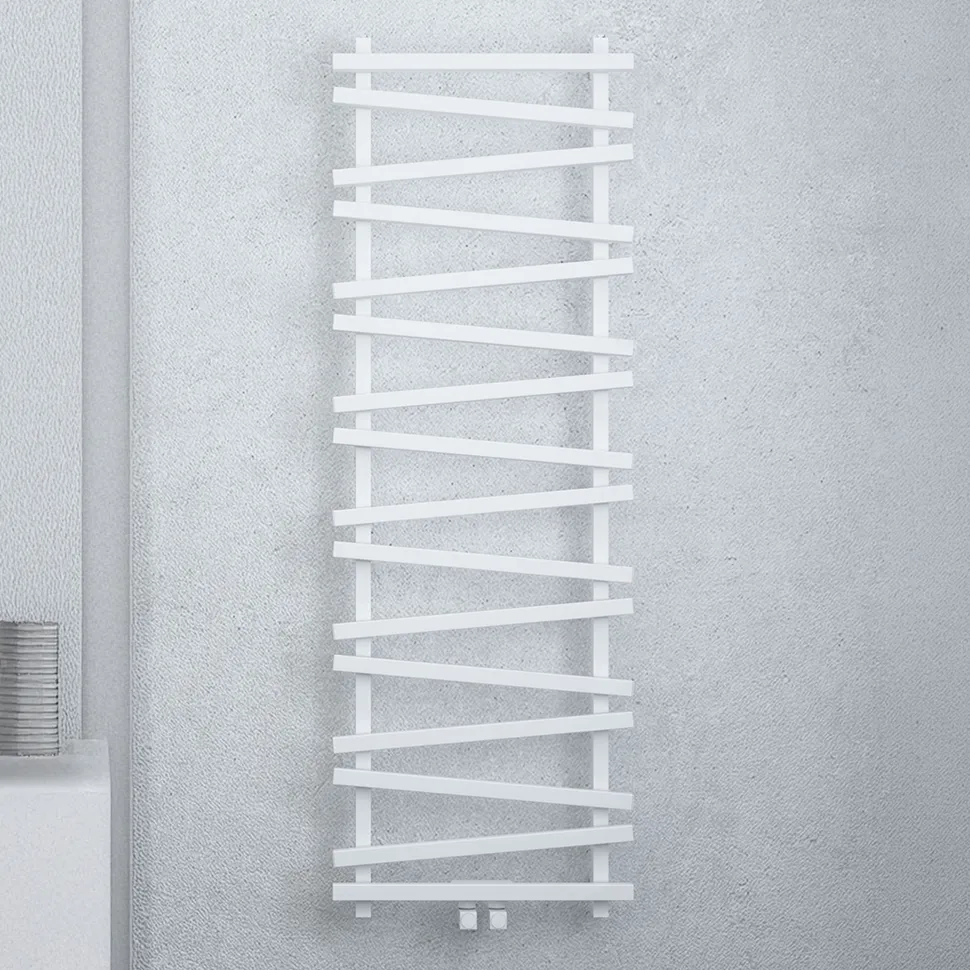 Carisa Vivek Angled Designer Aluminium Heated Towel Rail