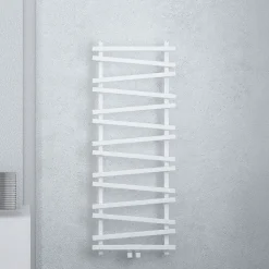 Carisa Vivek Angled Designer Aluminium Heated Towel Rail