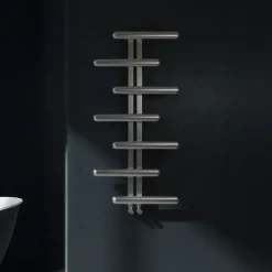 Carisa Vivi Offset Stainless Steel Designer Heated Towel Rail