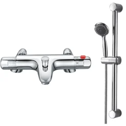 Clara Thermostatic Bath Shower Mixer & Slide Rail Kit