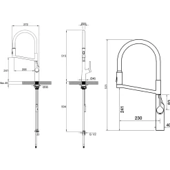 Clearwater Alasia Semi-Professional Kitchen Pull Out Spray Tap