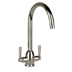 Clearwater Alzira Twin Lever Mono Kitchen Mixer with Swivel Spout