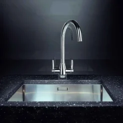 Clearwater Alzira Twin Lever Mono Kitchen Mixer with Swivel Spout
