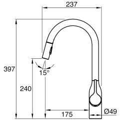 Clearwater Amelio Single Lever Touch-Free Sensor Kitchen Mixer Tap with Pull Out Spray