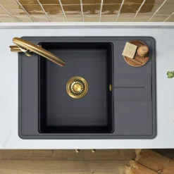 Clearwater Arina 1 Bowl Granite Composite Kitchen Sink with Reversible Drainer - 670 x 500mm