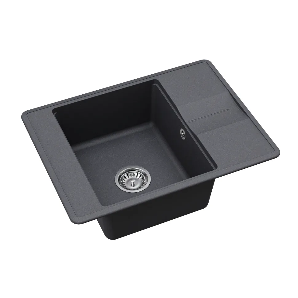 Clearwater Arina 1 Bowl Granite Composite Kitchen Sink with Reversible Drainer - 670 x 500mm
