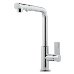 Clearwater Auriga Single Lever Mono Kitchen Tap With Pull Out Spray - Polished Chrome