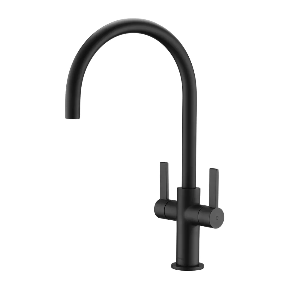 Clearwater Auva Twin Lever Mono Kitchen Mixer Tap
