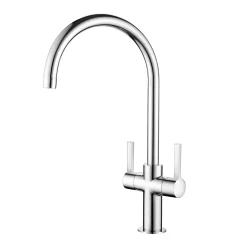 Clearwater Auva Twin Lever Mono Kitchen Mixer Tap