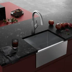 Clearwater Belfast Brushed Stainless Steel Kitchen Sink & Waste - 600 x 465mm