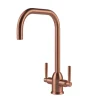 Clearwater Camillo Twin Lever Mono Kitchen Mixer - Brushed Copper