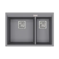 Clearwater Capri 1.75 Bowl Granite Composite Inset/Undermount Kitchen Sink - 650 x 455mm