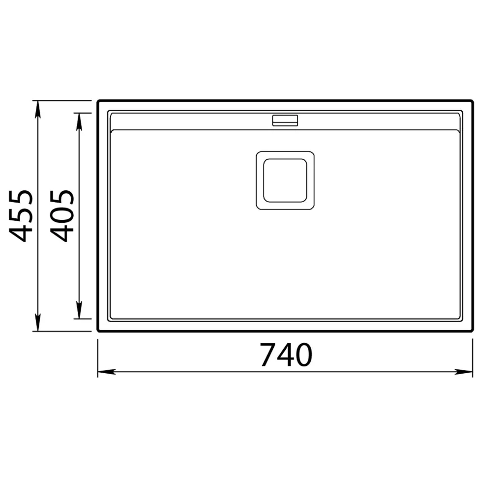 Clearwater Capri 1 Bowl Granite Composite Inset/Undermount Kitchen Sink - 740 x 455mm
