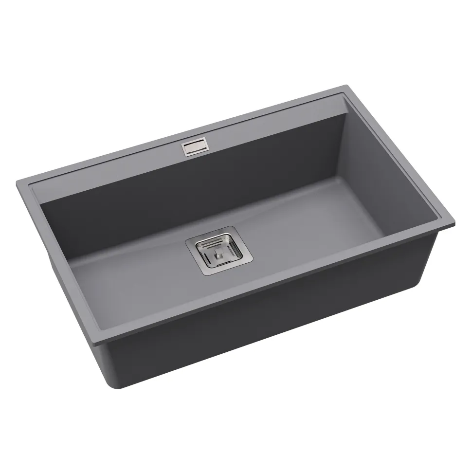 Clearwater Capri 1 Bowl Granite Composite Inset/Undermount Kitchen Sink - 740 x 455mm