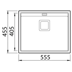 Clearwater Capri 1 Bowl Granite Composite Inset/Undermount Kitchen Sink - 505 x 405mm